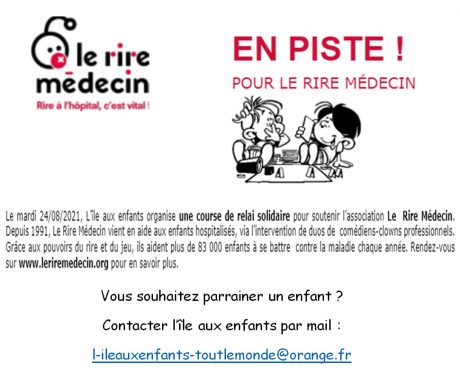 L’île aux enfants : soutien à l’association “Rire Médecin”