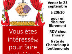 Vous avez pensé un jour faire du théâtre?