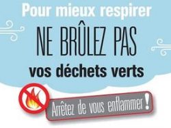 Le brûlage à l’air libre des déchets verts est interdit