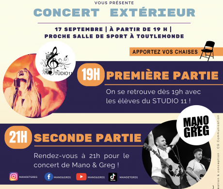 Concert de Mano et Greg le 17 septembre