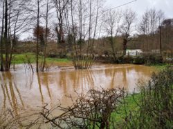 Inondation de la base du Trézon