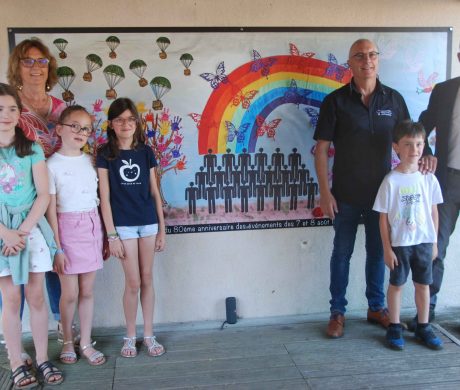 Inauguration de la fresque illustrant la commémoration du 80ème anniversaire des événements des 7 & 8 août 1944