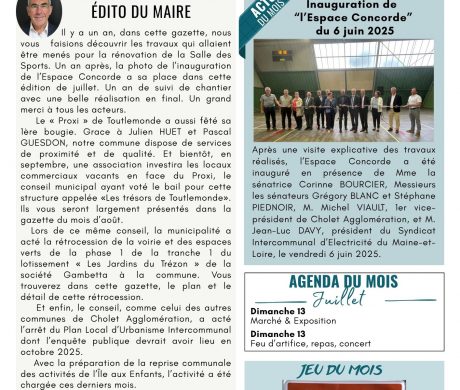 VOTRE GAZETTE DE JUILLET 2025