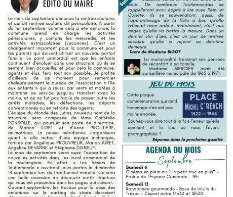 VOTRE GAZETTE DE SEPTEMBRE 2025