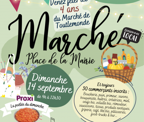 Marché du 14 septembre. 4ème anniversaire.