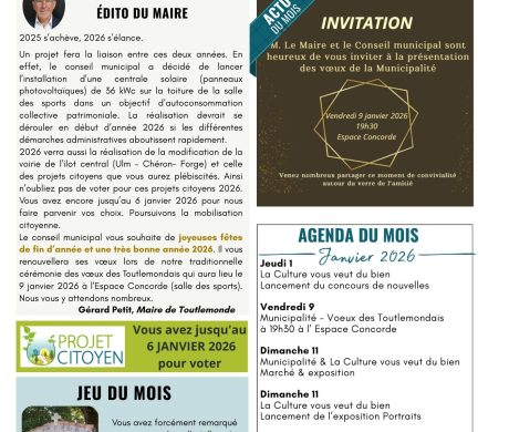 VOTRE GAZETTE DU MOIS DE JANVIER 2026