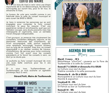 VOTRE GAZETTE DU MOIS DE MARS 2026
