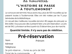 Edition du livre du Concours de nouvelles
