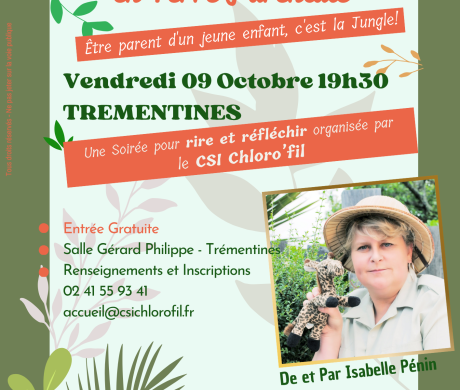 CHLORO’fil – Voyage en terre parentale –  VENDREDI 9 OCTOBRE à 19H30 – Salle Gérard Philippe à Trémentine